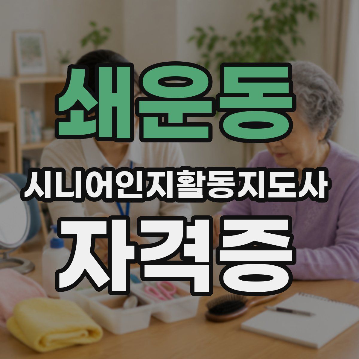 쇄운동 시니어인지활동지도사 자격증