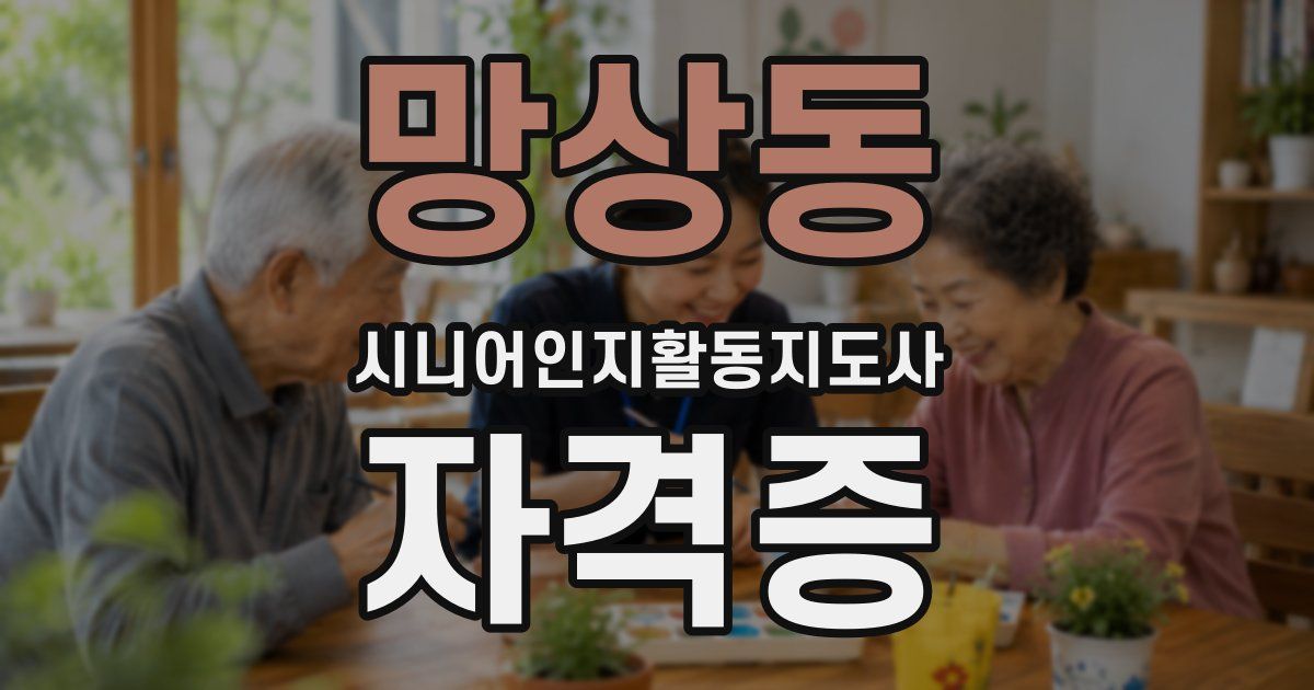 망상동 시니어인지활동지도사 자격증