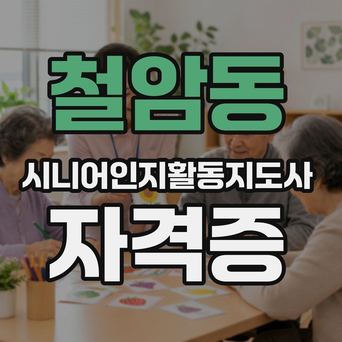 철암동 시니어인지활동지도사 자격증