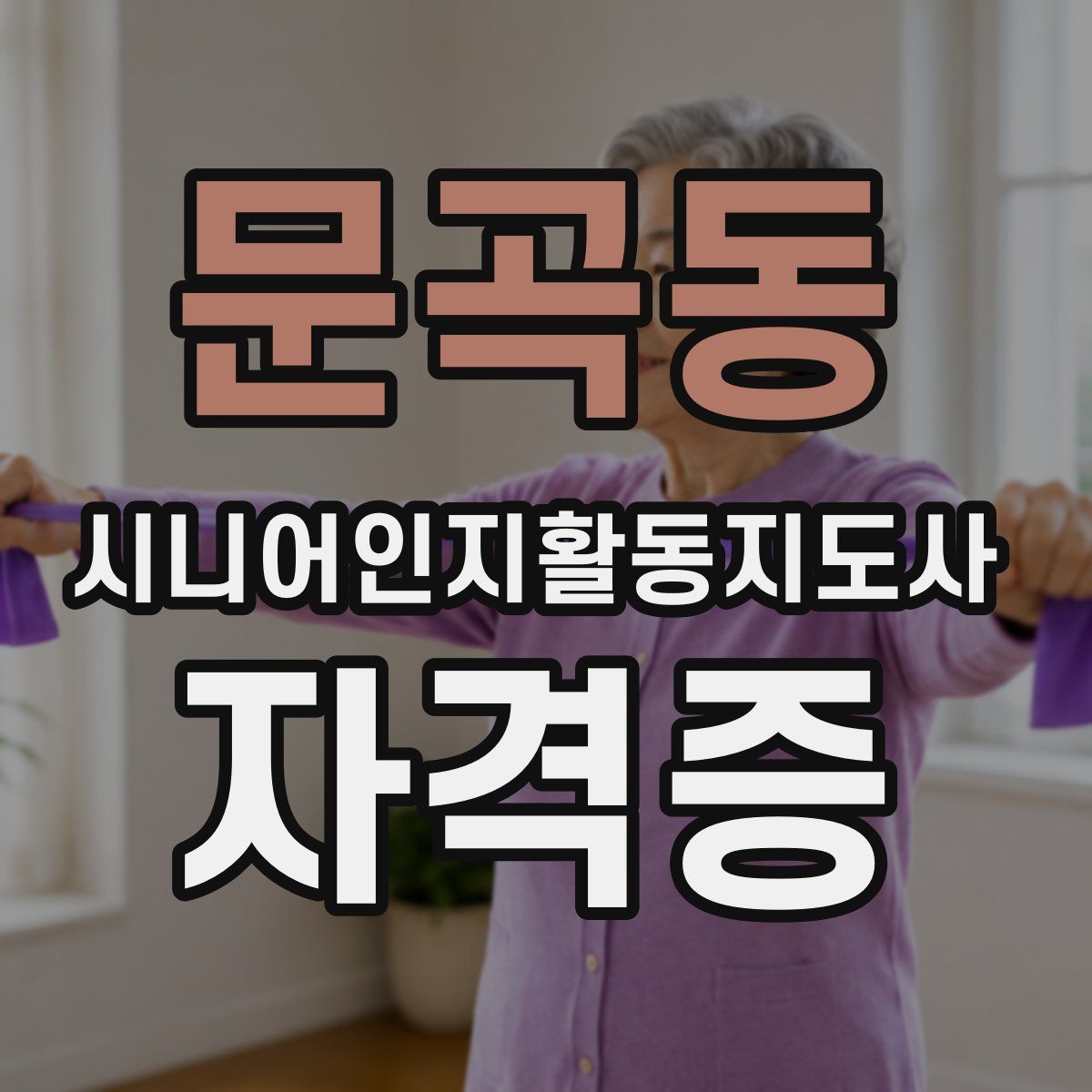 문곡동 시니어인지활동지도사 자격증