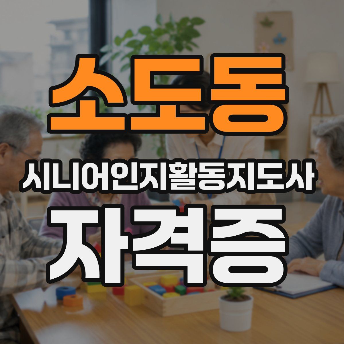 소도동 시니어인지활동지도사 자격증