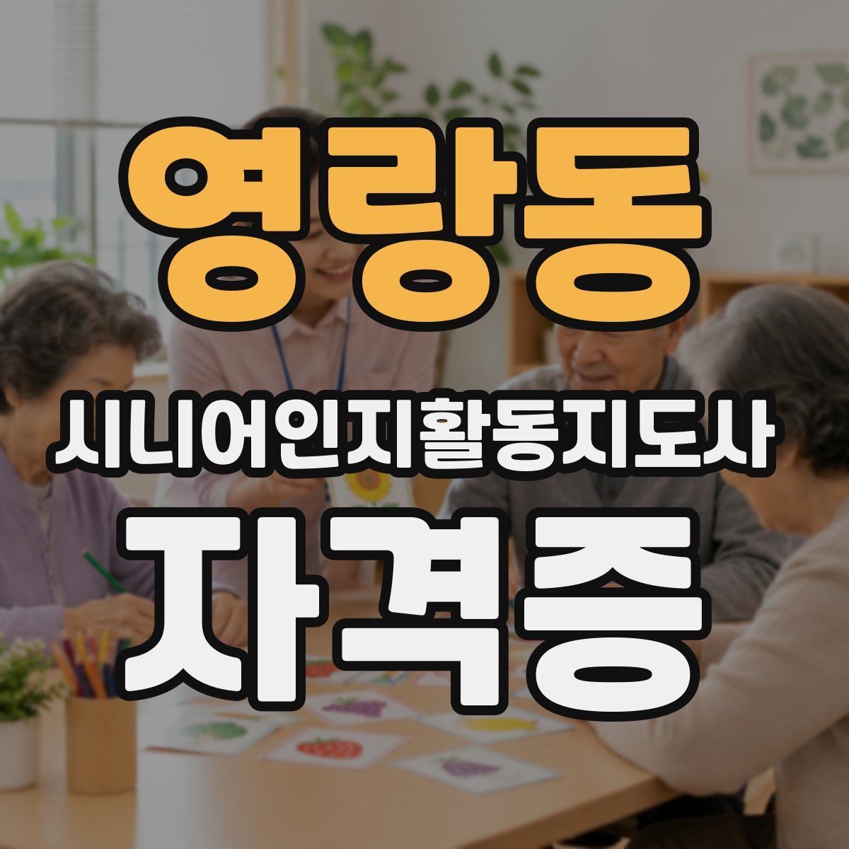 영랑동 시니어인지활동지도사 자격증