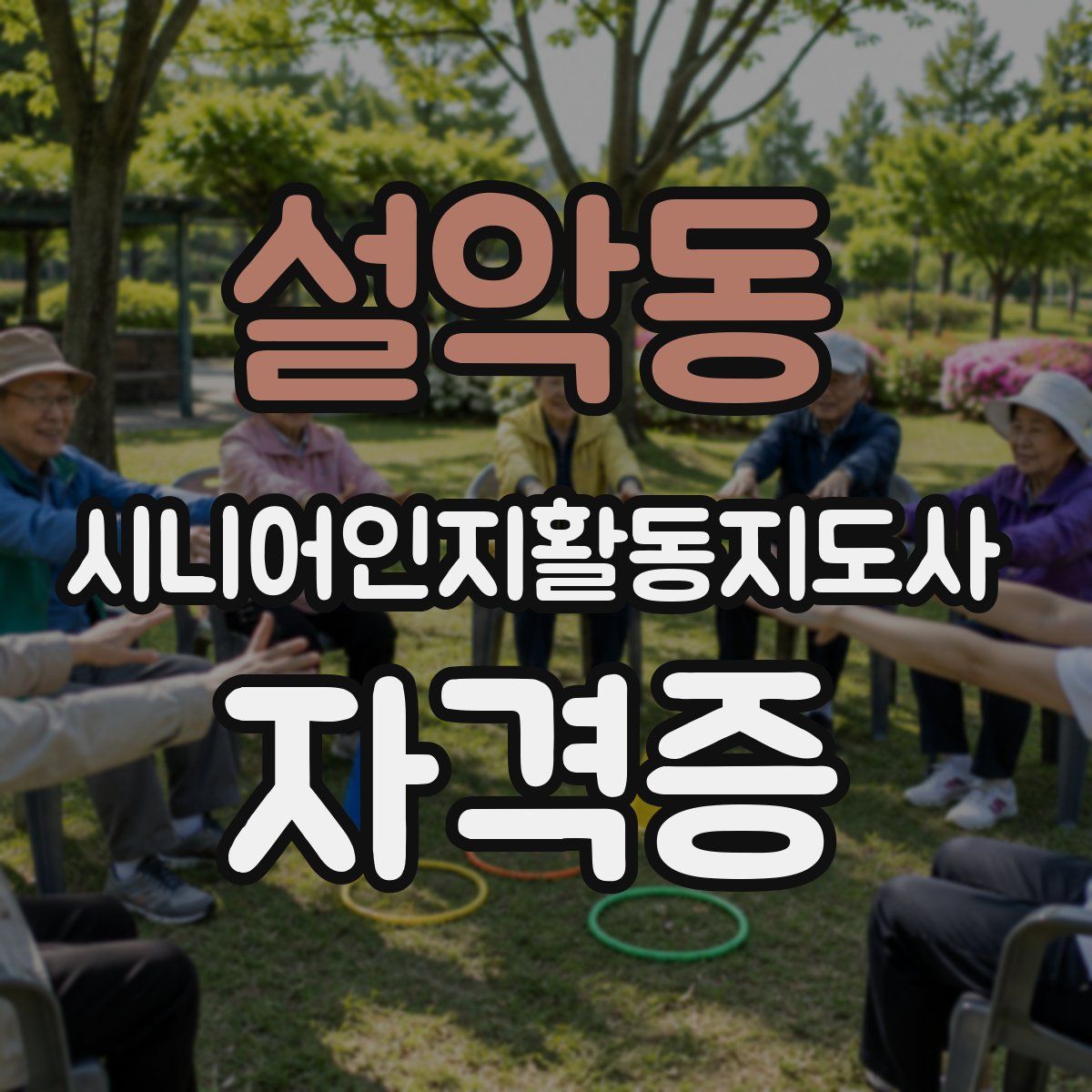 설악동 시니어인지활동지도사 자격증
