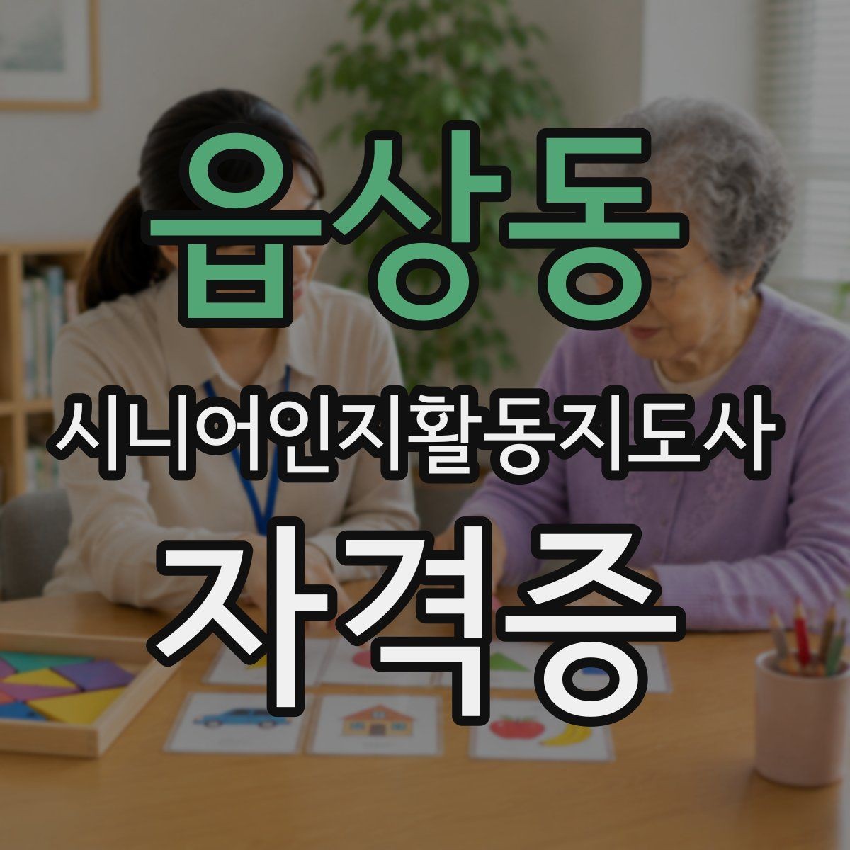 읍상동 시니어인지활동지도사 자격증 취득 후 진로 방향