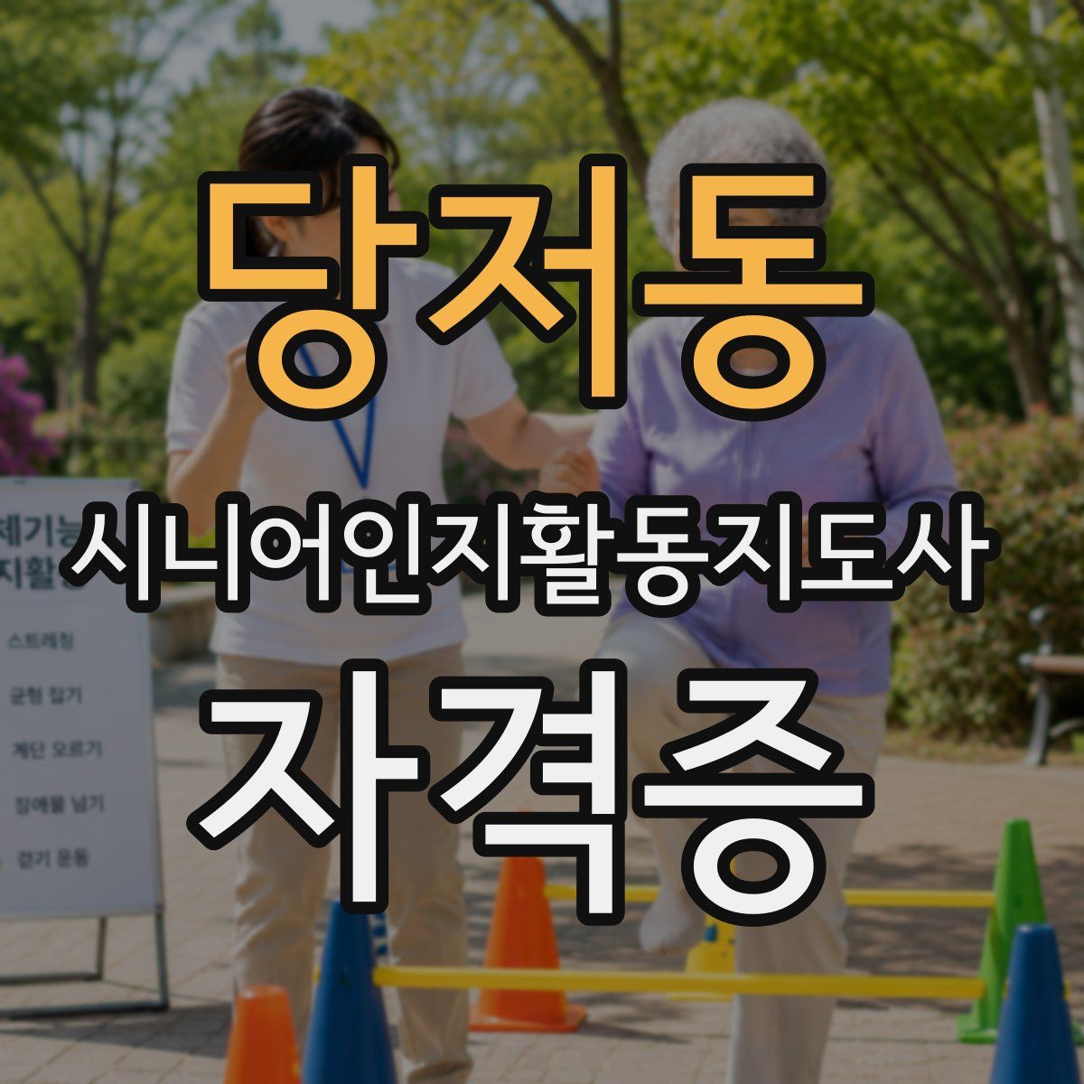 당저동 시니어인지활동지도사 자격증