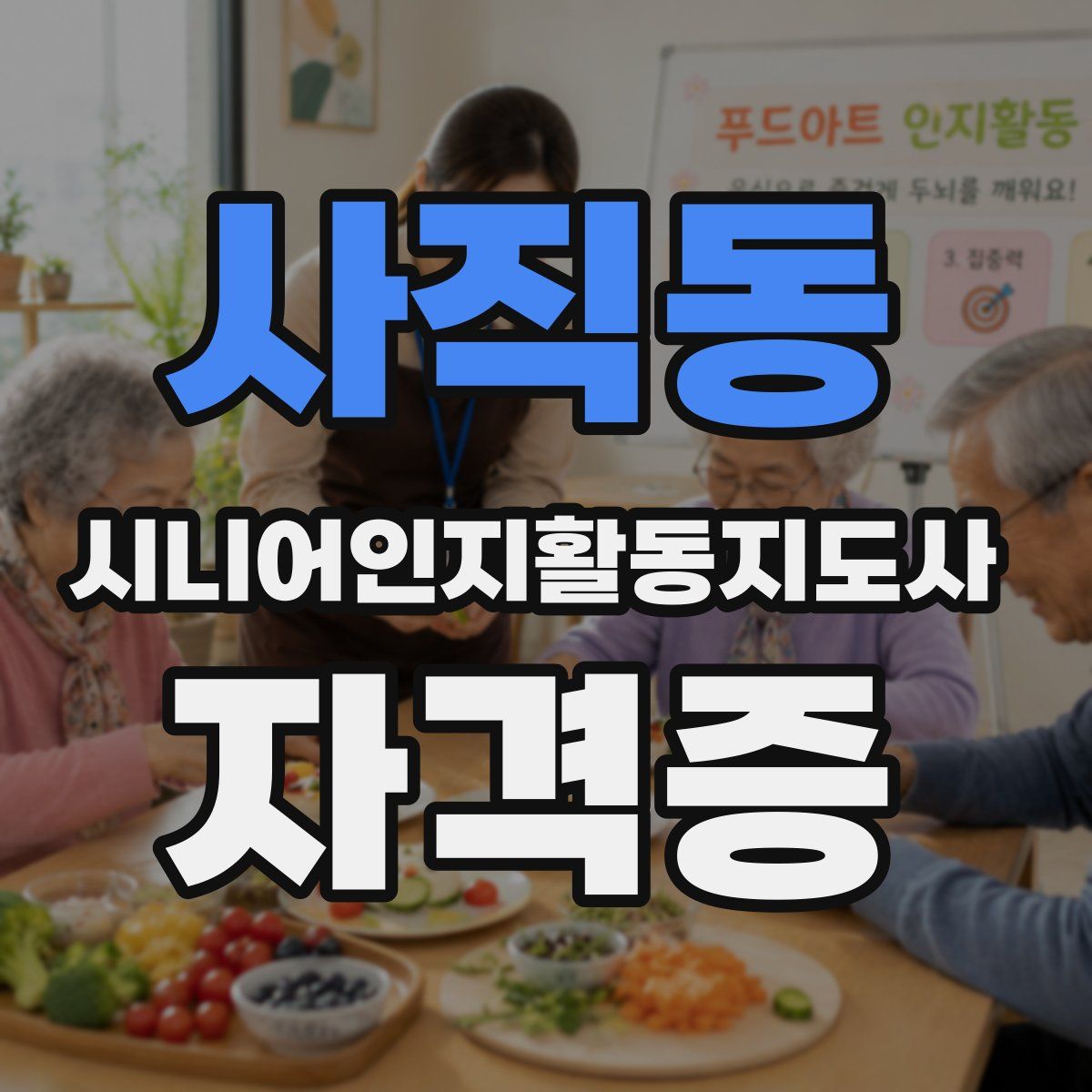 사직동 시니어인지활동지도사 자격증