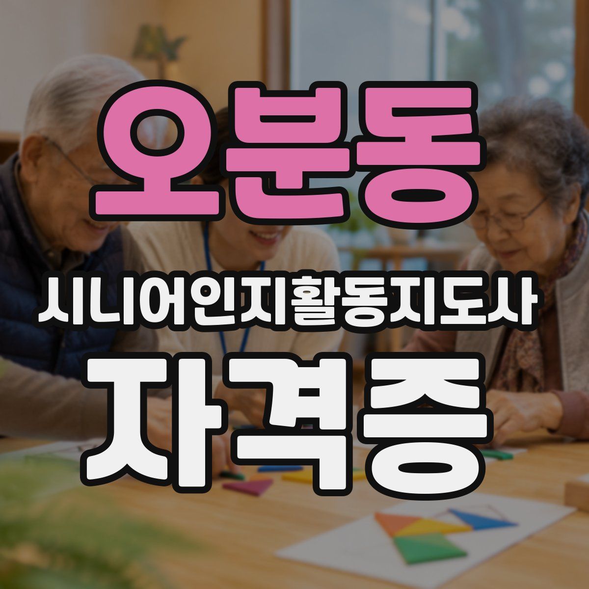 오분동 시니어인지활동지도사 자격증