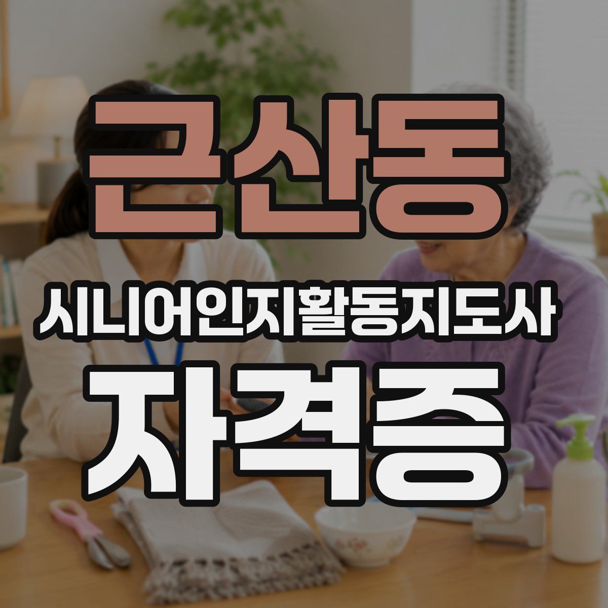 근산동 시니어인지활동지도사 자격증