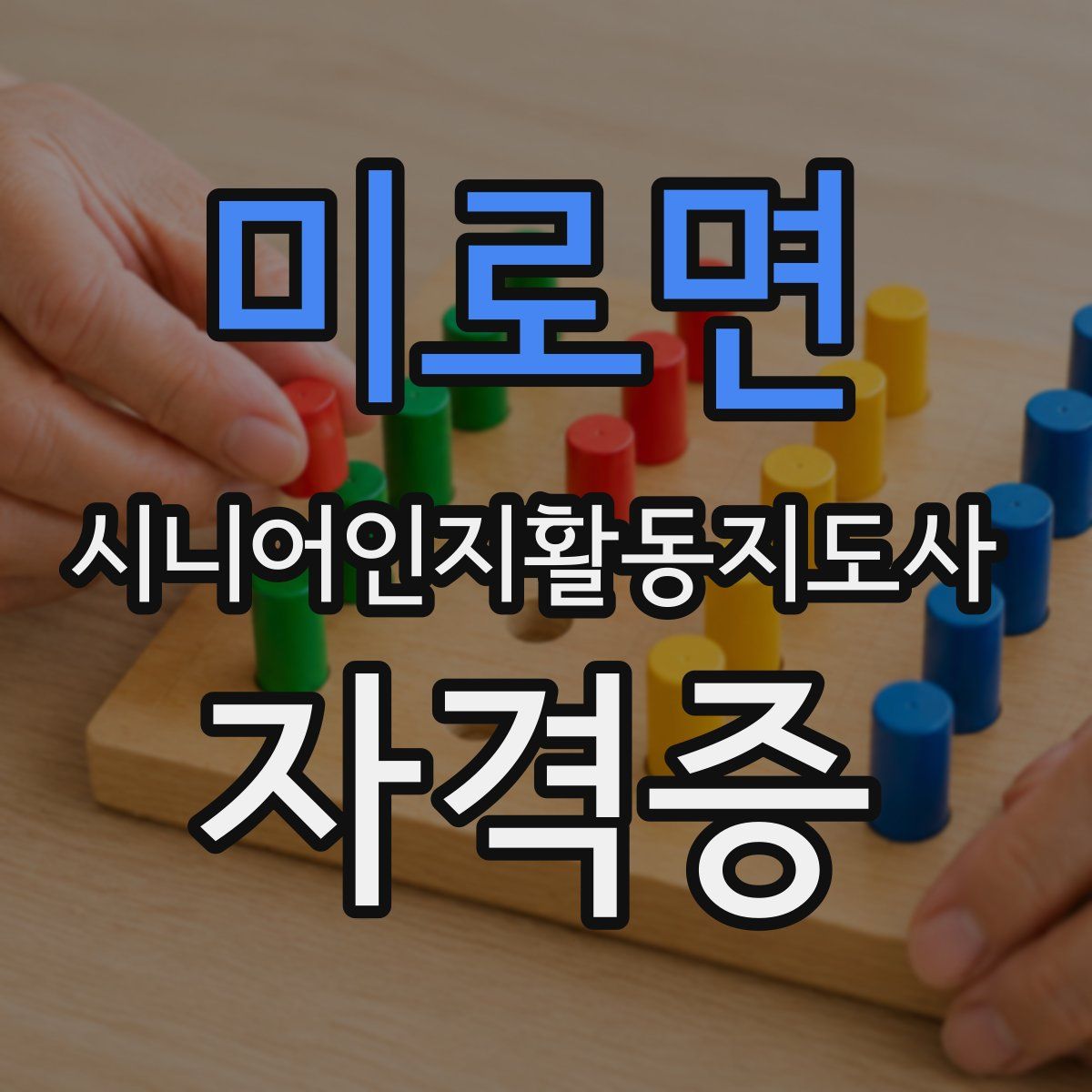 미로면 시니어인지활동지도사 자격증