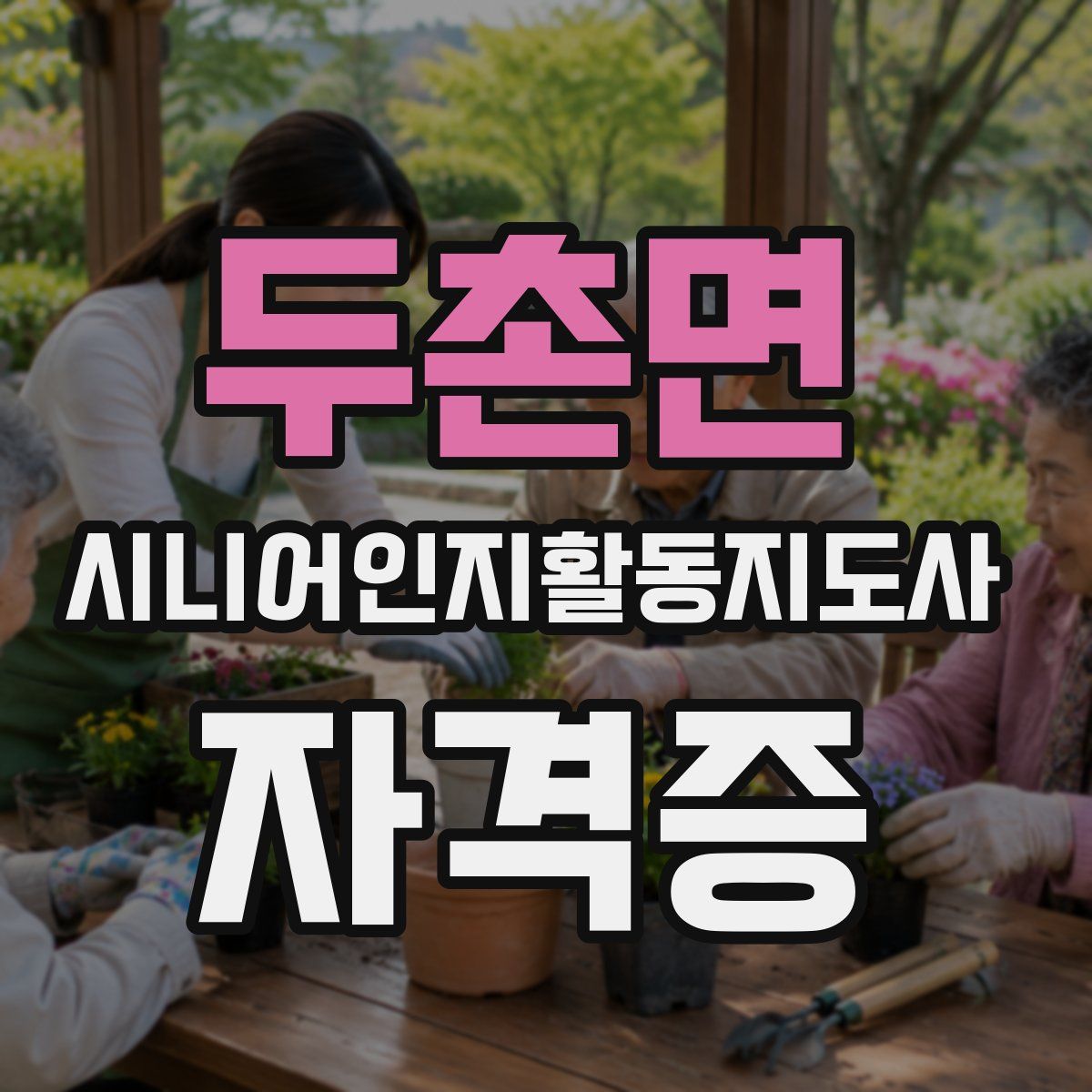 두촌면 시니어인지활동지도사 자격증