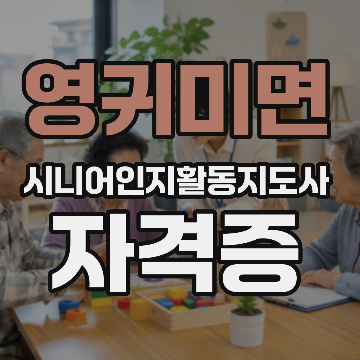 영귀미면 시니어인지활동지도사 자격증