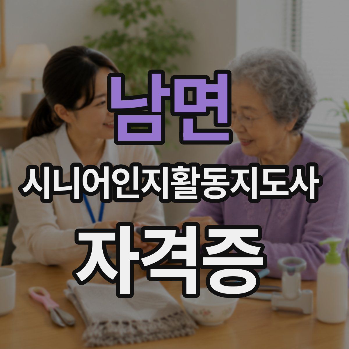 남면 시니어인지활동지도사 자격증