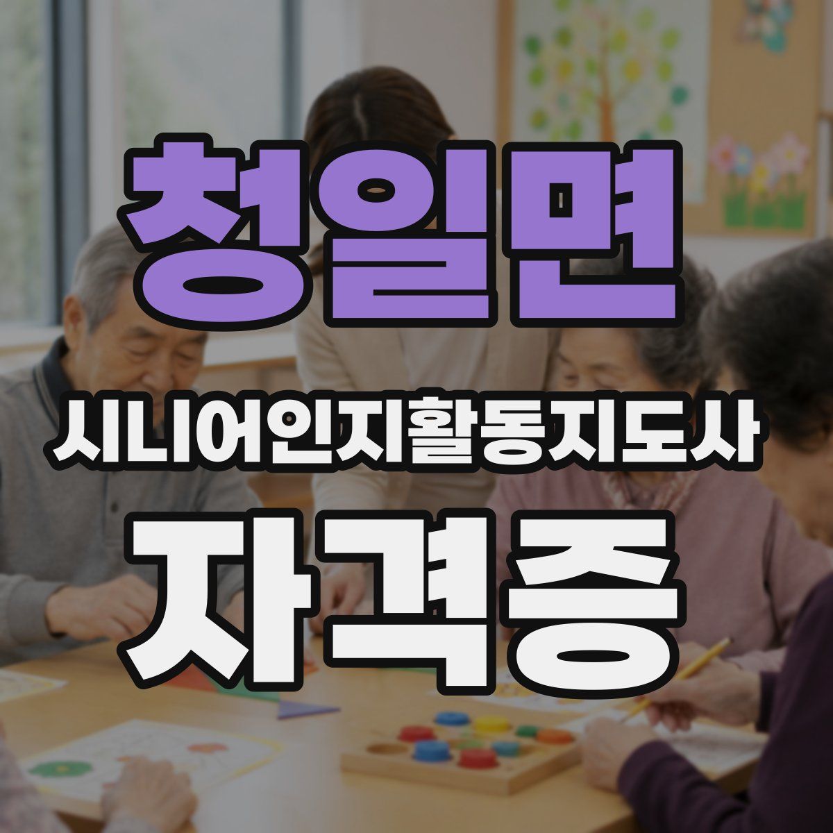 청일면 시니어인지활동지도사 자격증