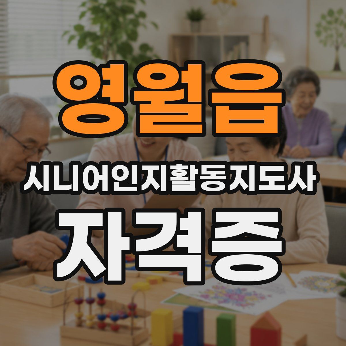 영월읍 시니어인지활동지도사 자격증