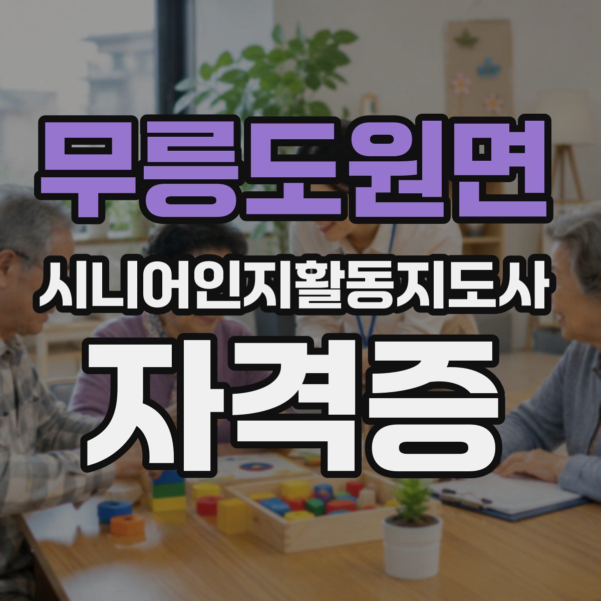 무릉도원면 시니어인지활동지도사 자격증
