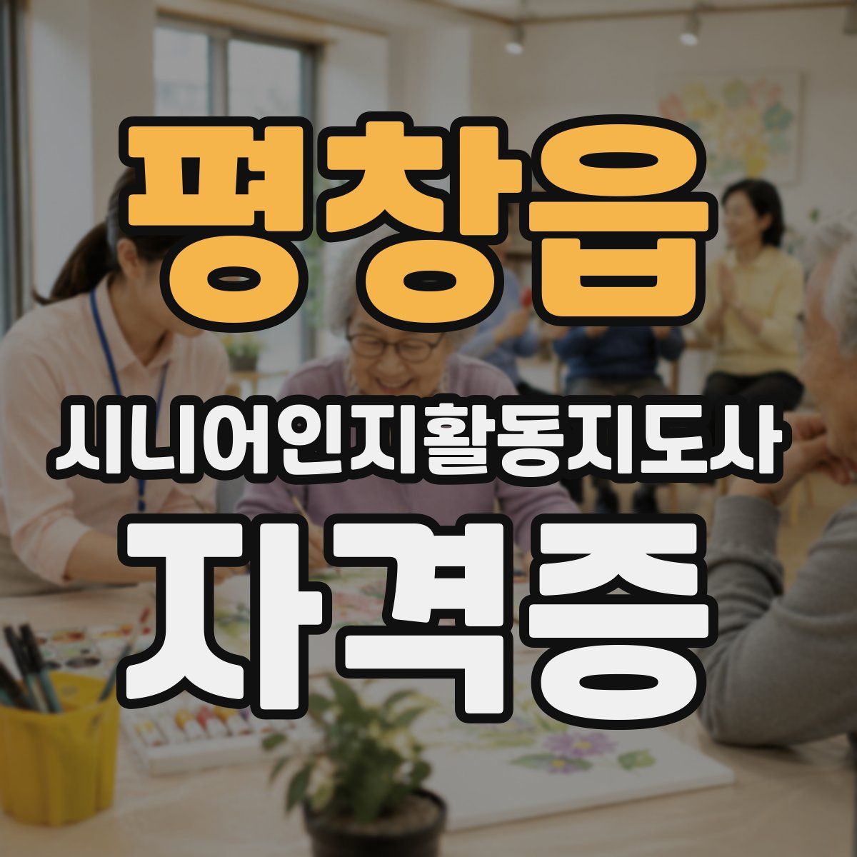 평창읍 시니어인지활동지도사 자격증