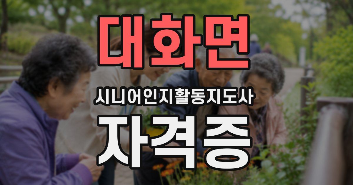 대화면 시니어인지활동지도사 자격증