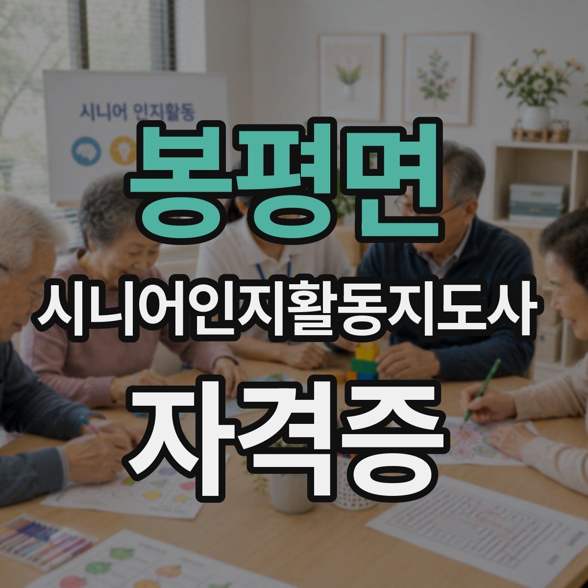 봉평면 시니어인지활동지도사 자격증