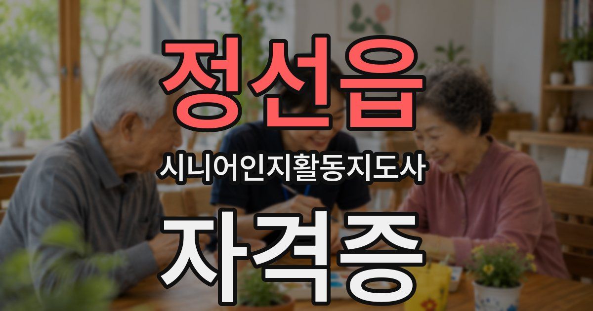 정선읍 시니어인지활동지도사 자격증