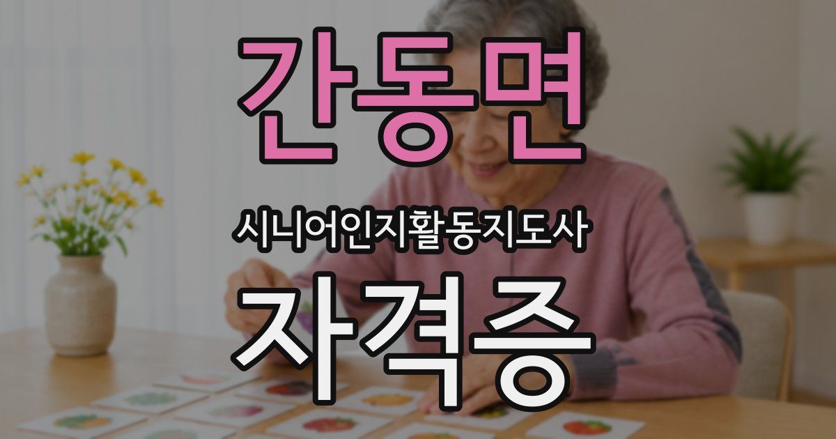 간동면 시니어인지활동지도사 자격증