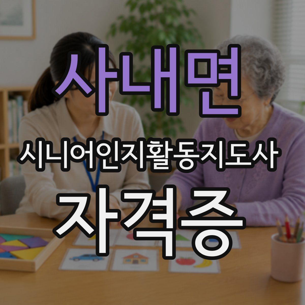사내면 시니어인지활동지도사 자격증