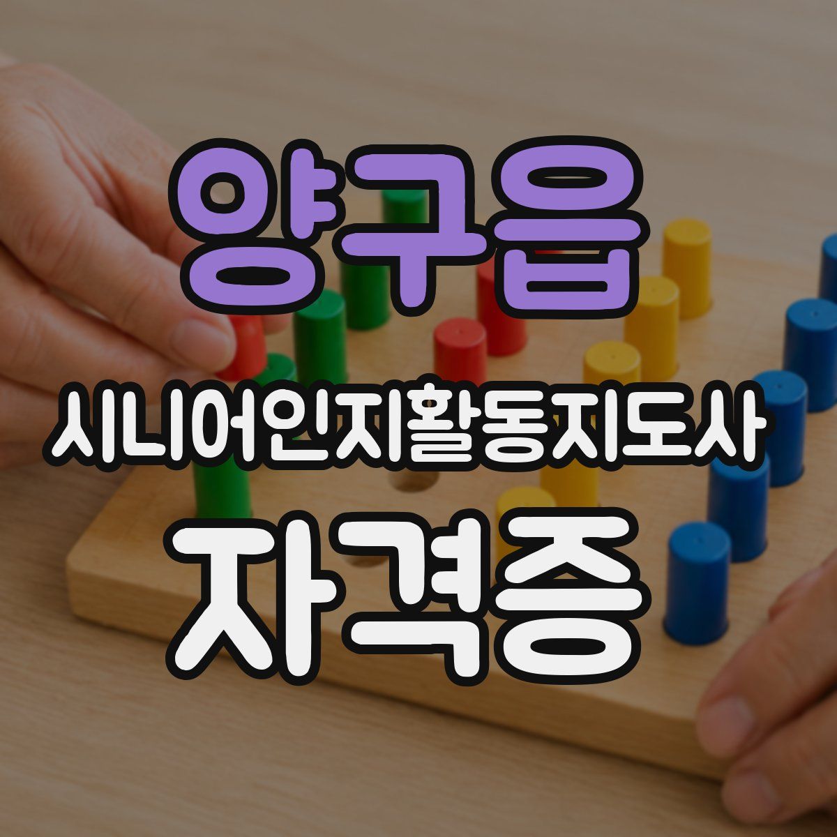 양구읍 시니어인지활동지도사 자격증