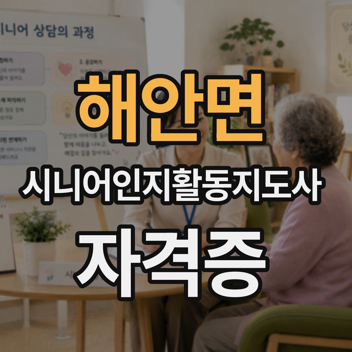 해안면 시니어인지활동지도사 자격증