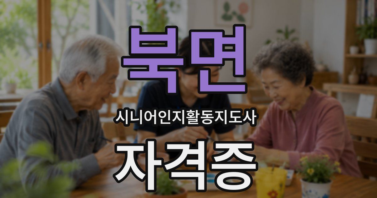북면 시니어인지활동지도사 자격증