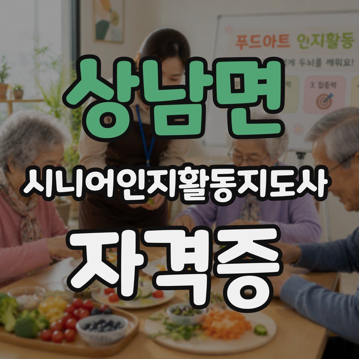 상남면 시니어인지활동지도사 자격증