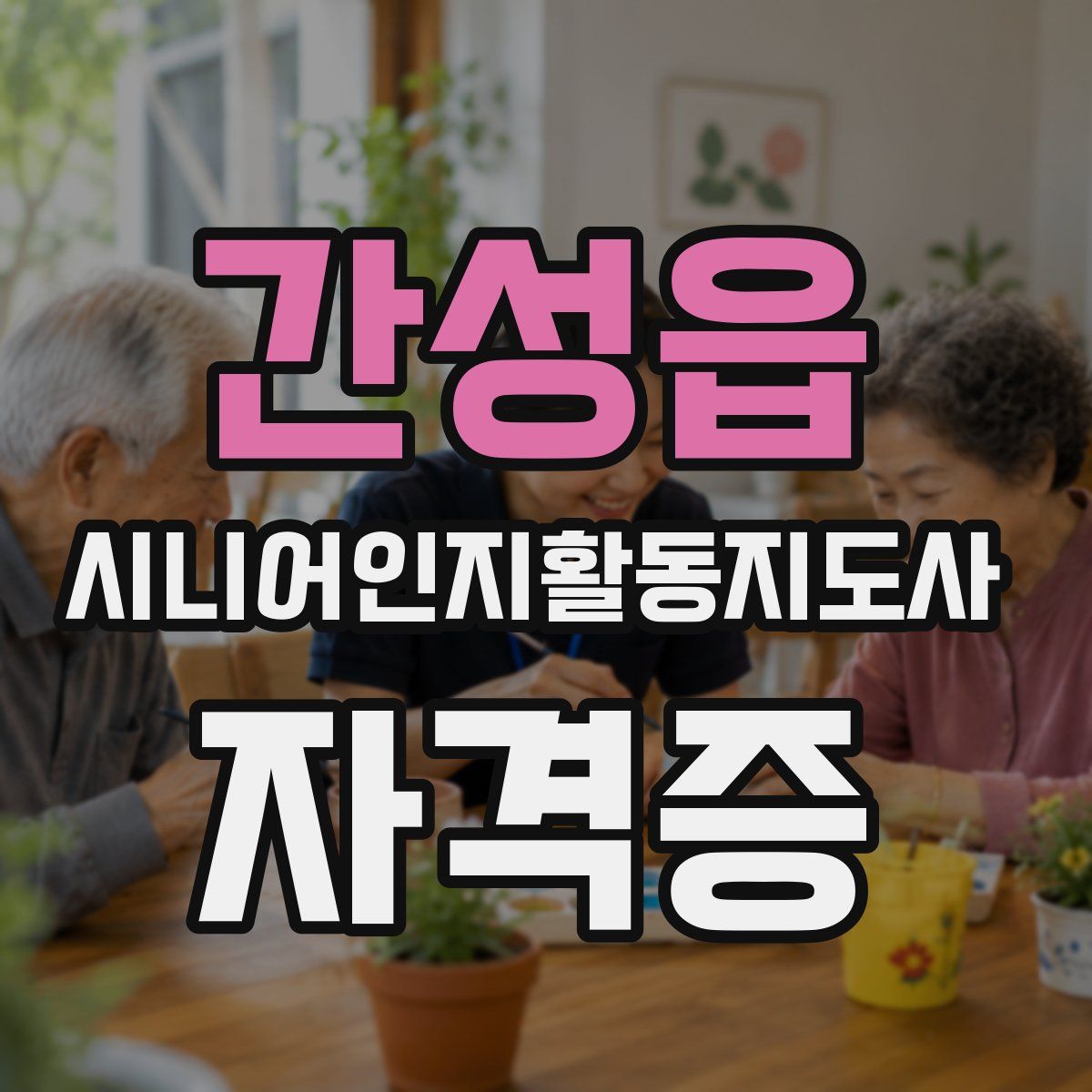 간성읍 시니어인지활동지도사 자격증
