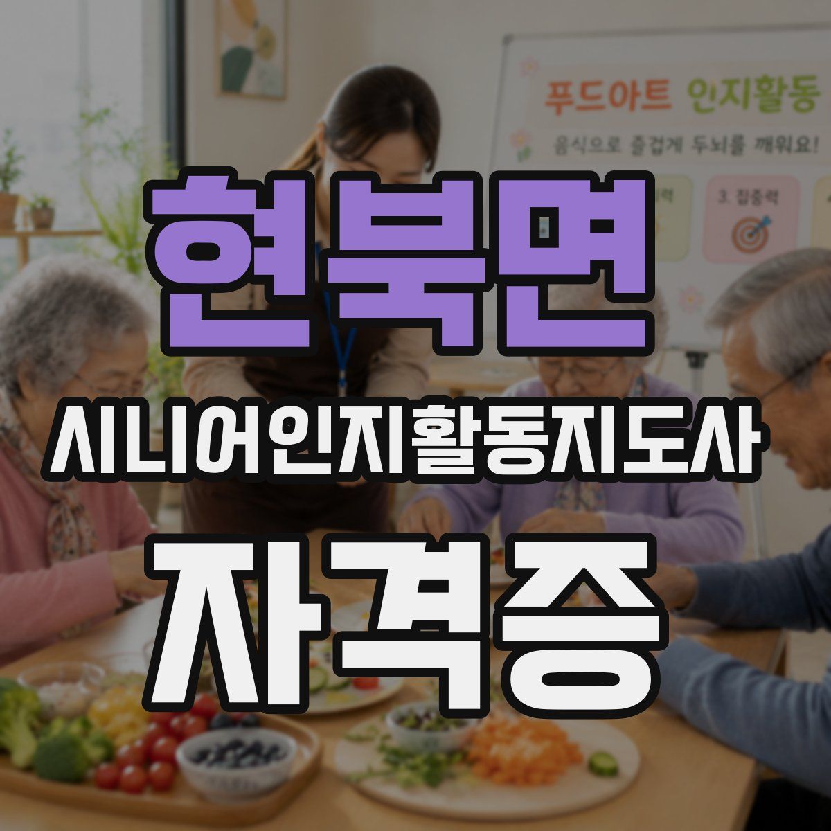 현북면 시니어인지활동지도사 자격증