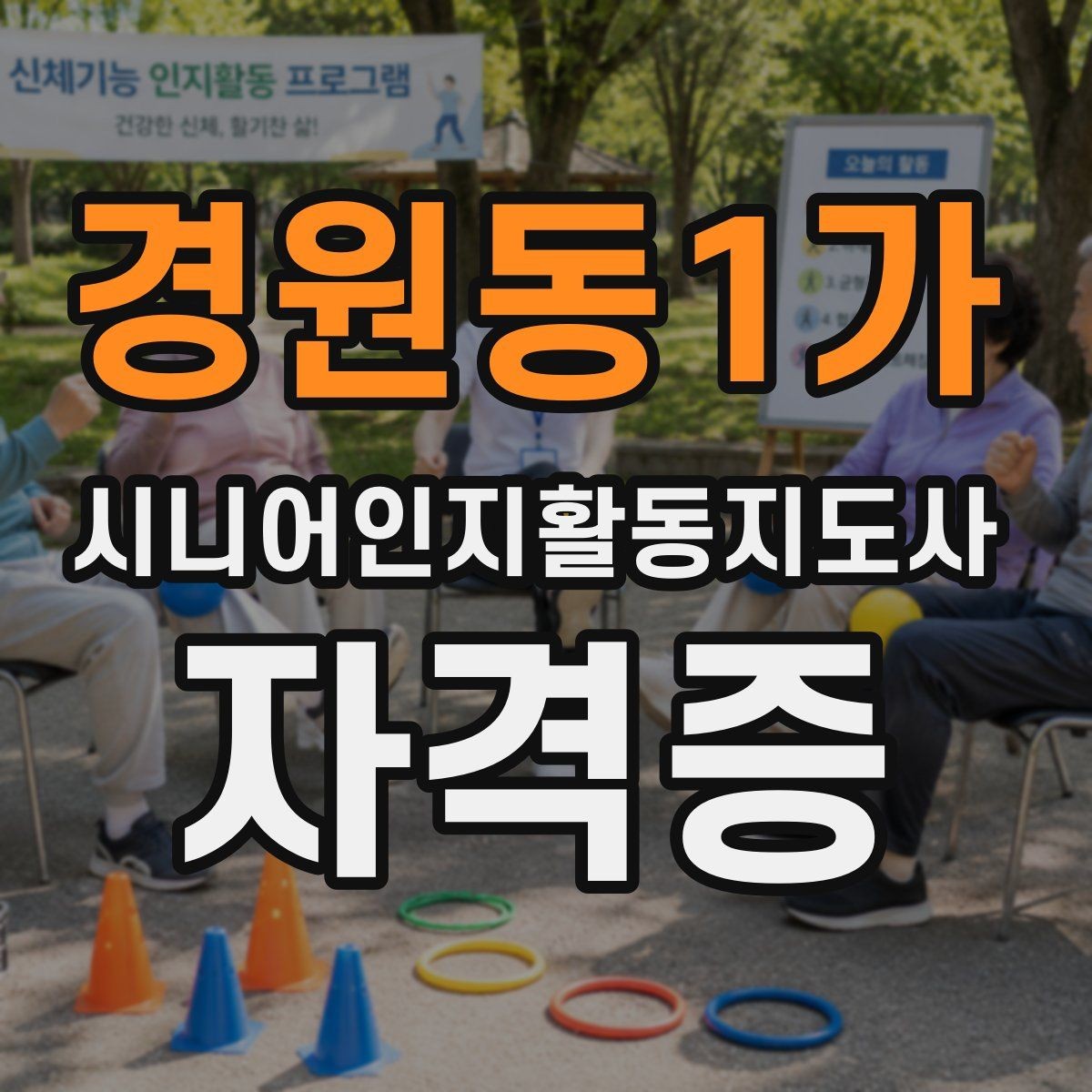 경원동1가 시니어인지활동지도사 자격증 정보 찾을 때 확인할 출처