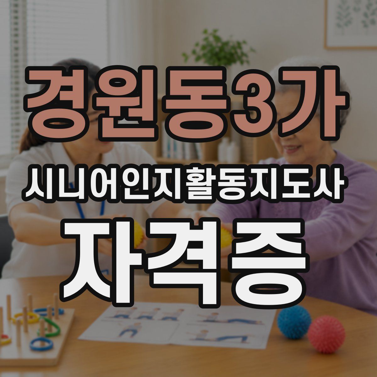 경원동3가 시니어인지활동지도사 자격증