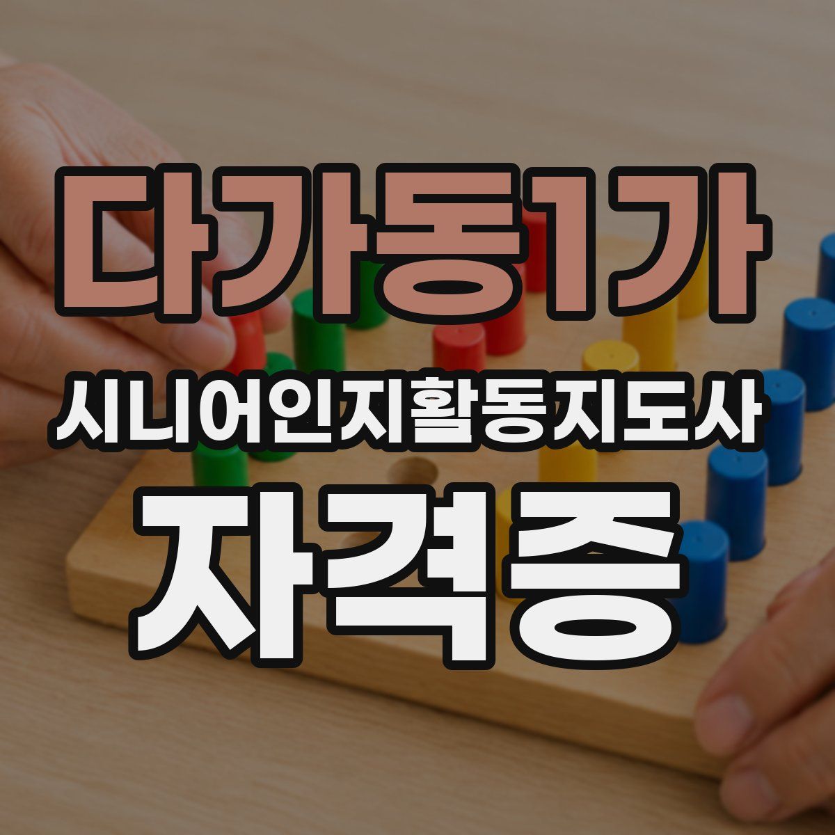다가동1가 시니어인지활동지도사 자격증