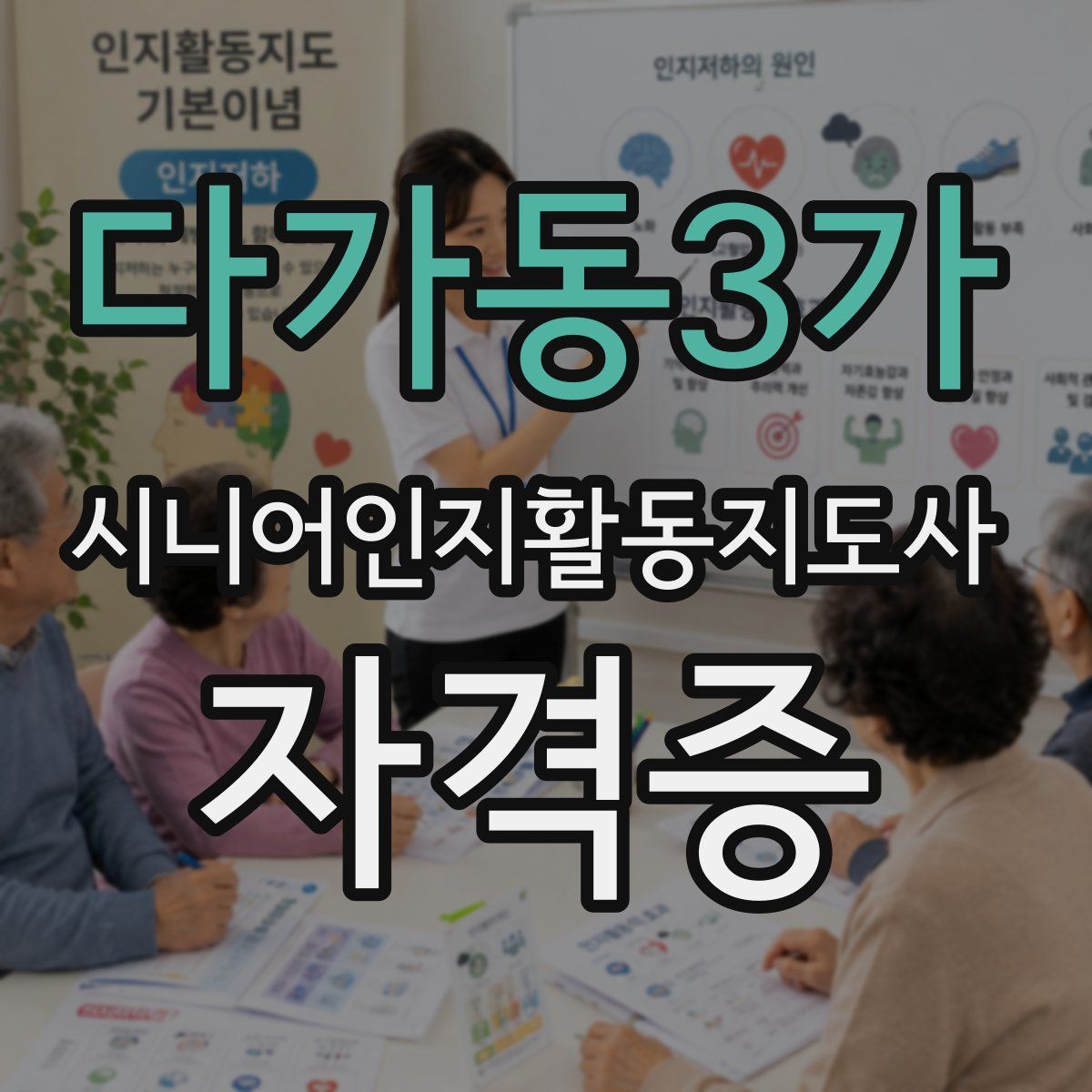다가동3가 시니어인지활동지도사 자격증