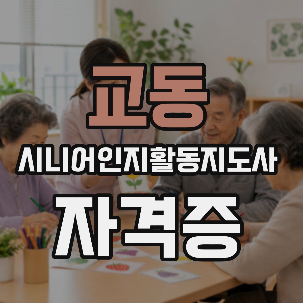 교동 시니어인지활동지도사 자격증
