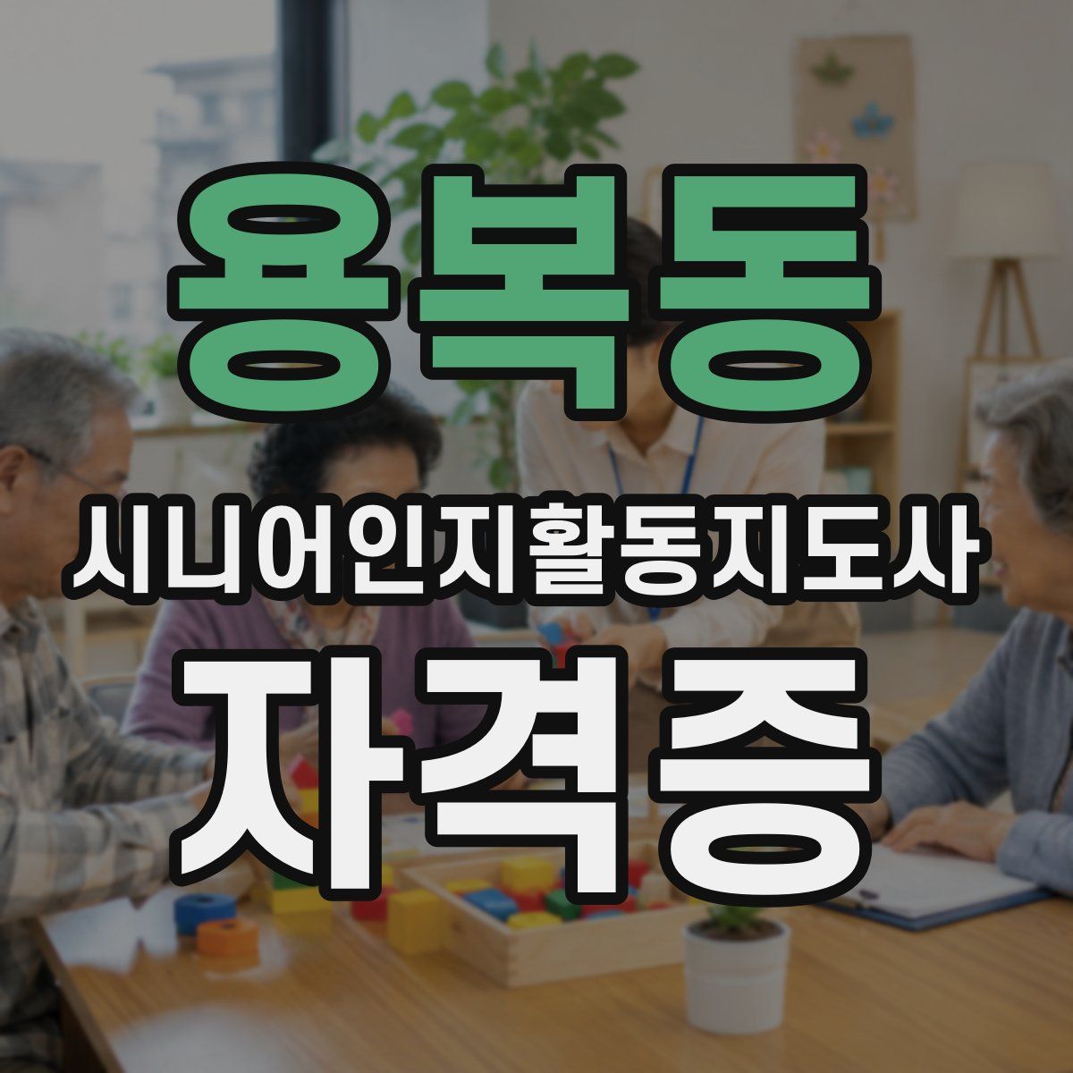 용복동 시니어인지활동지도사 자격증