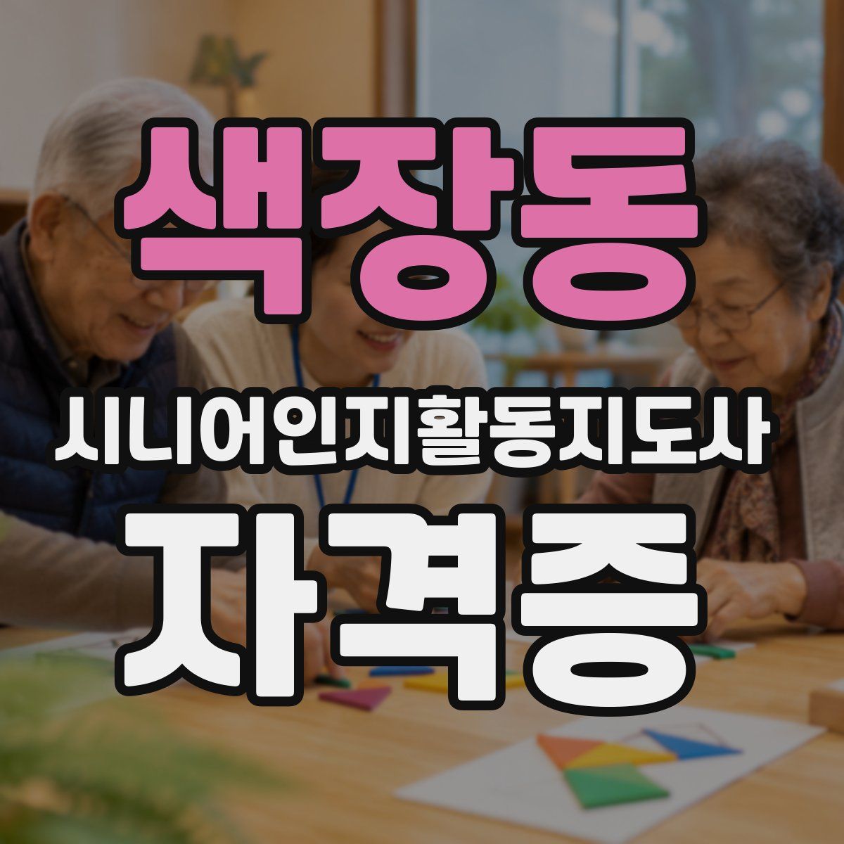 색장동 시니어인지활동지도사 자격증