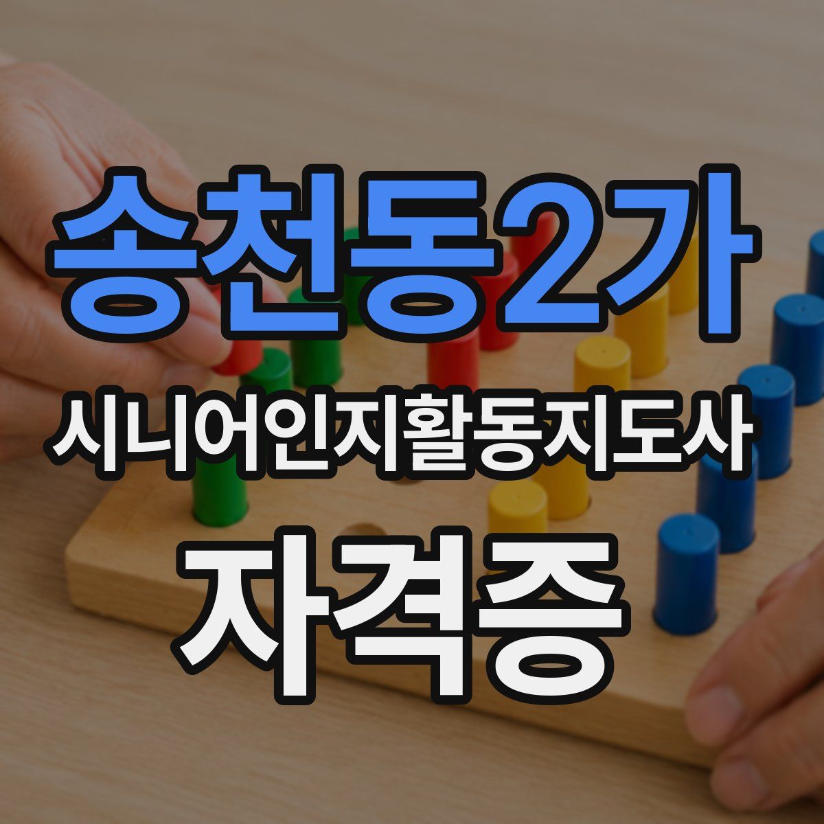 송천동2가 시니어인지활동지도사 자격증