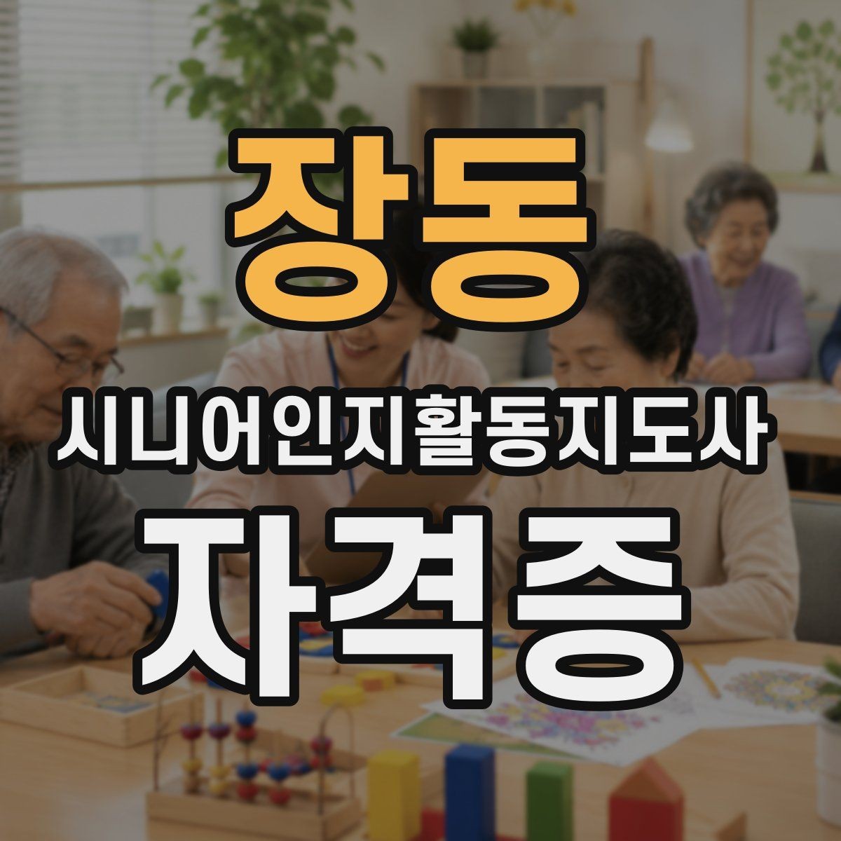 장동 시니어인지활동지도사 자격증 과정과 활용 분야