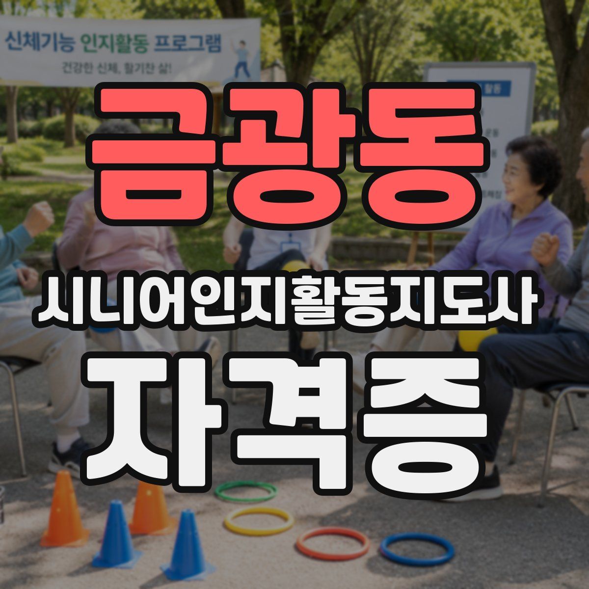 금광동 시니어인지활동지도사 자격증