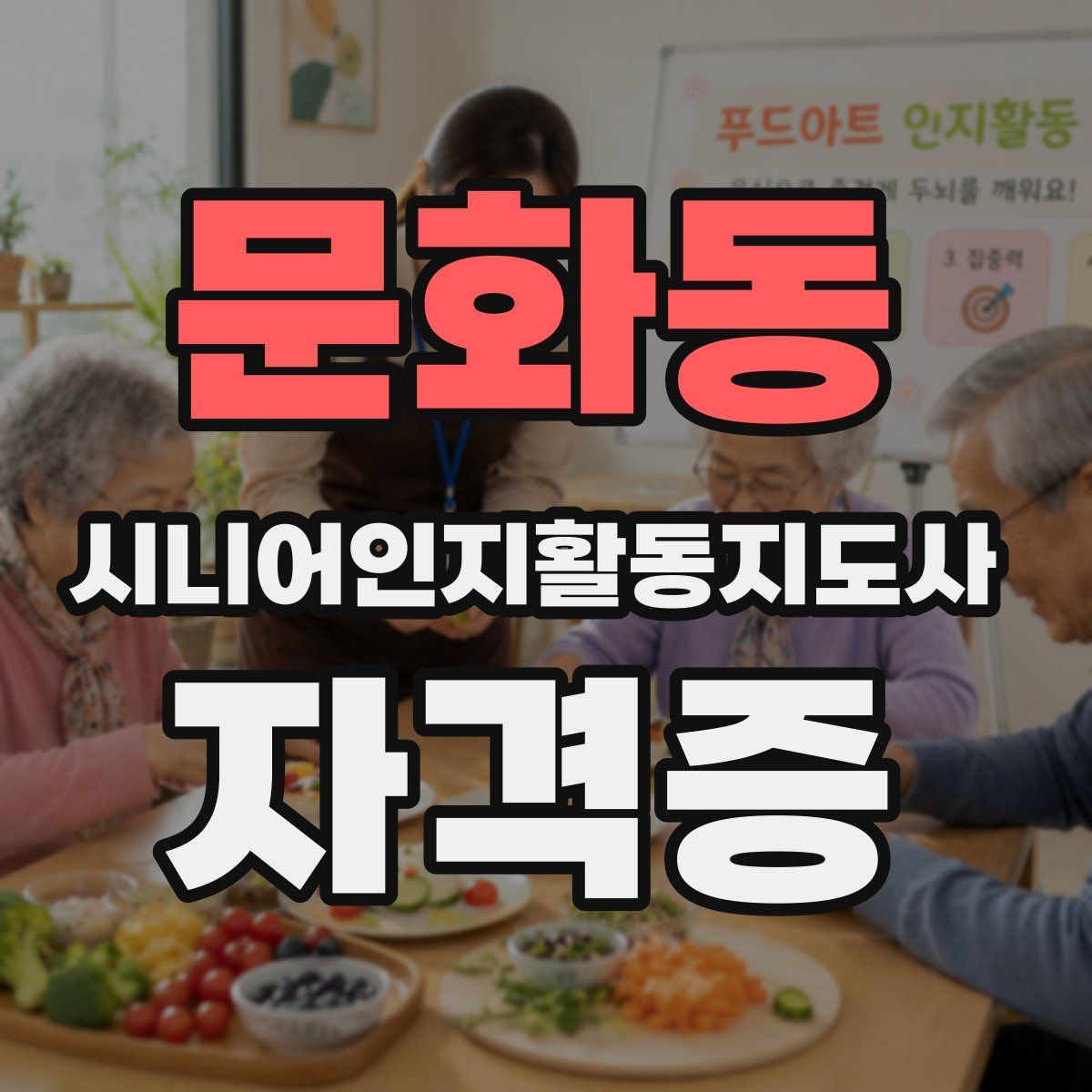 문화동 시니어인지활동지도사 자격증