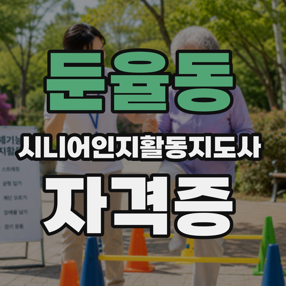 둔율동 시니어인지활동지도사 자격증