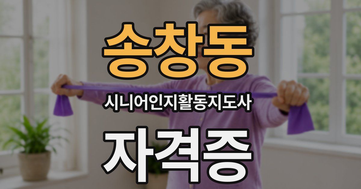 송창동 시니어인지활동지도사 자격증