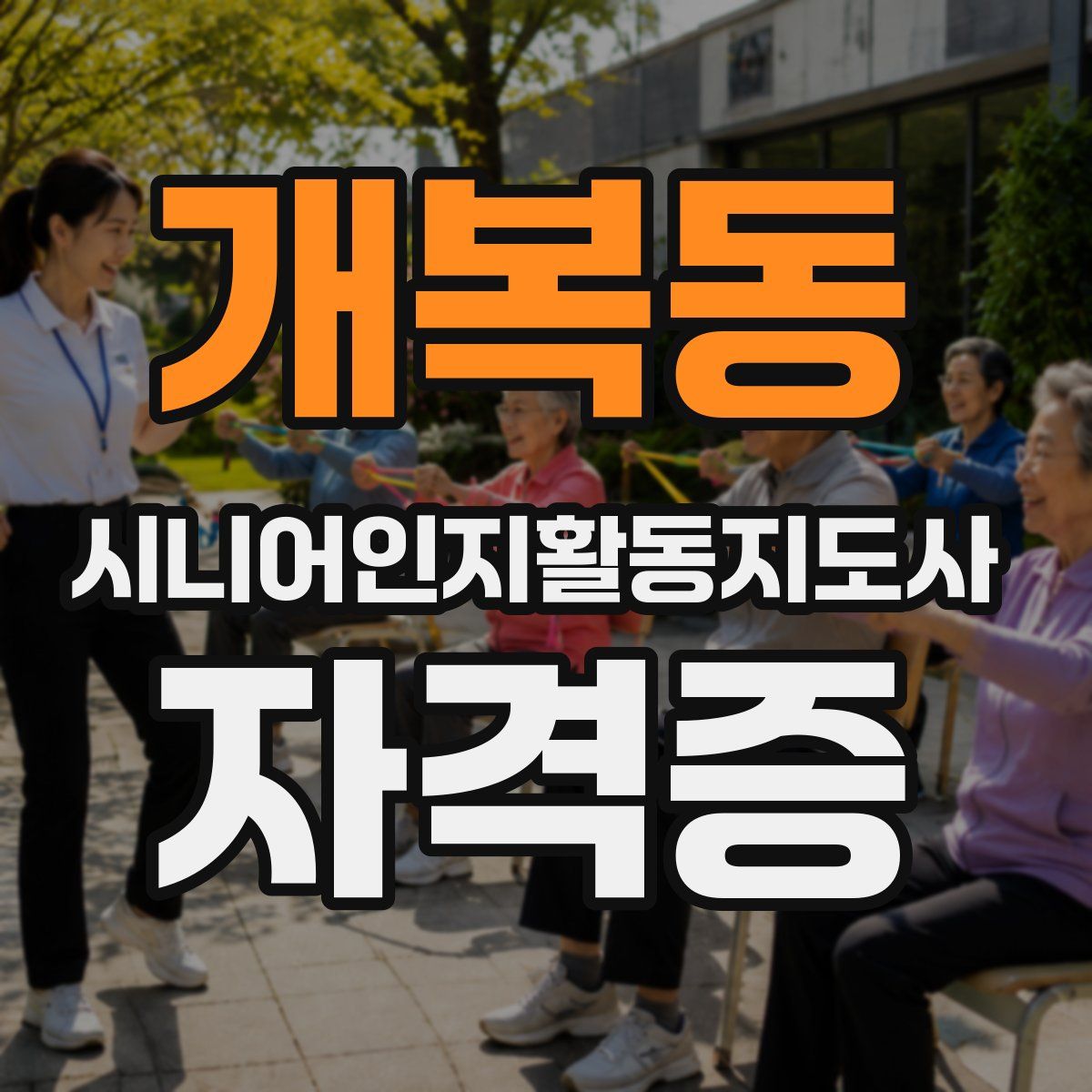 개복동 시니어인지활동지도사 자격증