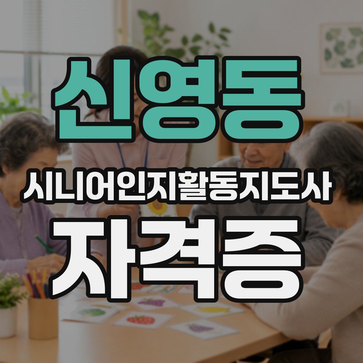 신영동 시니어인지활동지도사 자격증