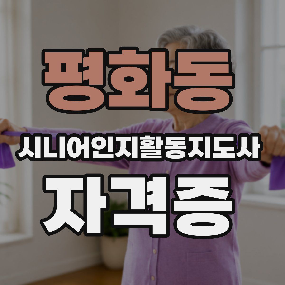 평화동 시니어인지활동지도사 자격증