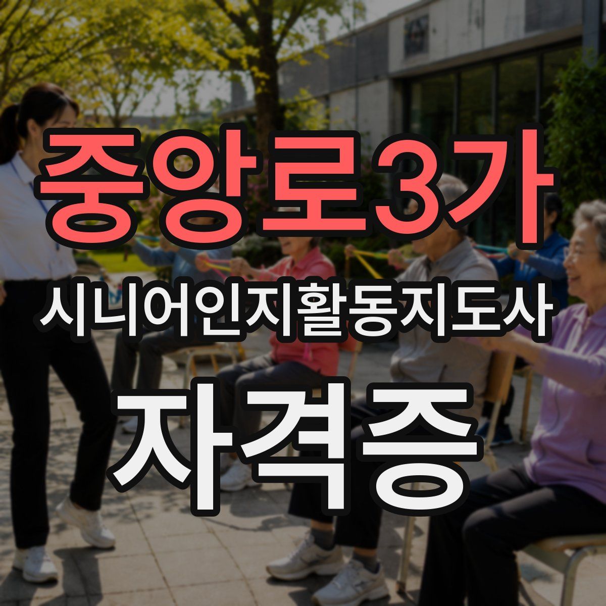 중앙로3가 시니어인지활동지도사 자격증