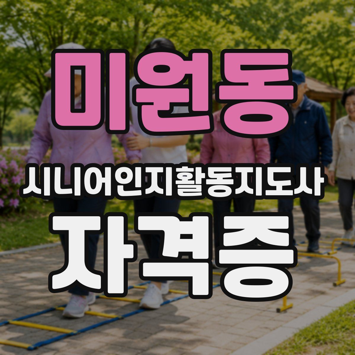 미원동 시니어인지활동지도사 자격증
