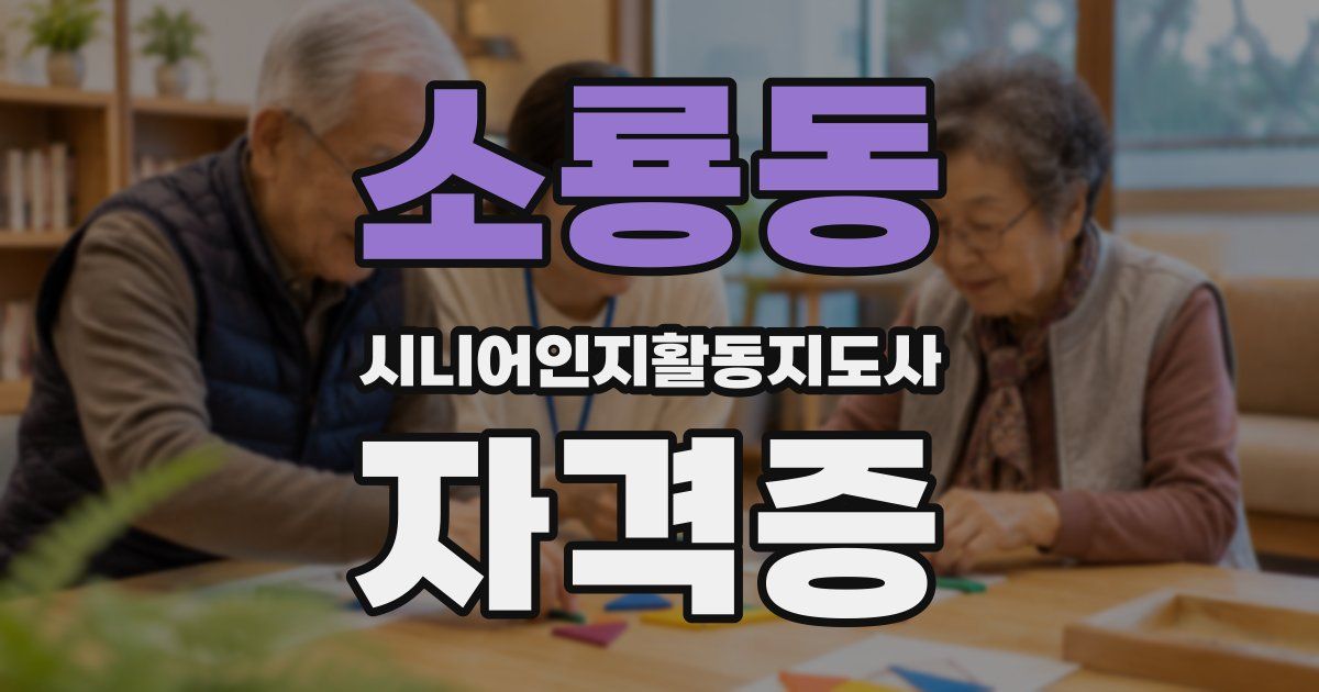 소룡동 시니어인지활동지도사 자격증